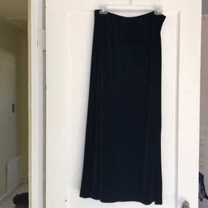 Long Black Velvet Skirt